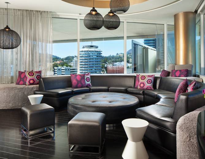 W Residences lounge with view