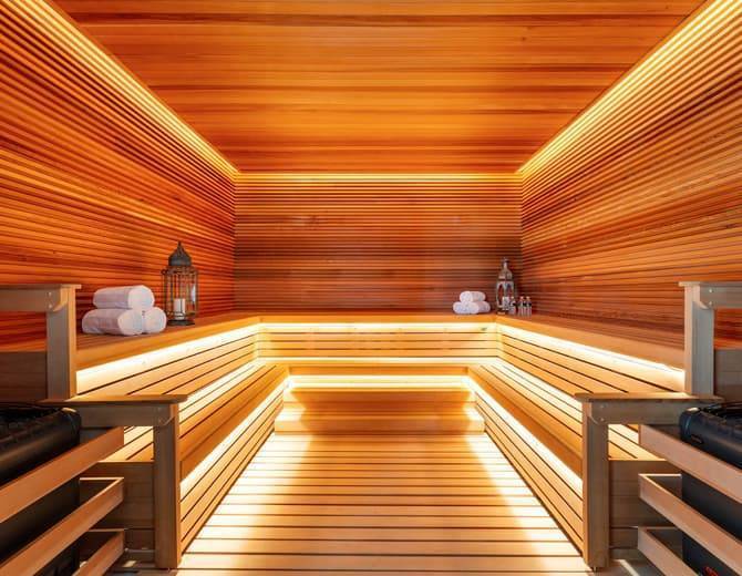 sauna in fitness center